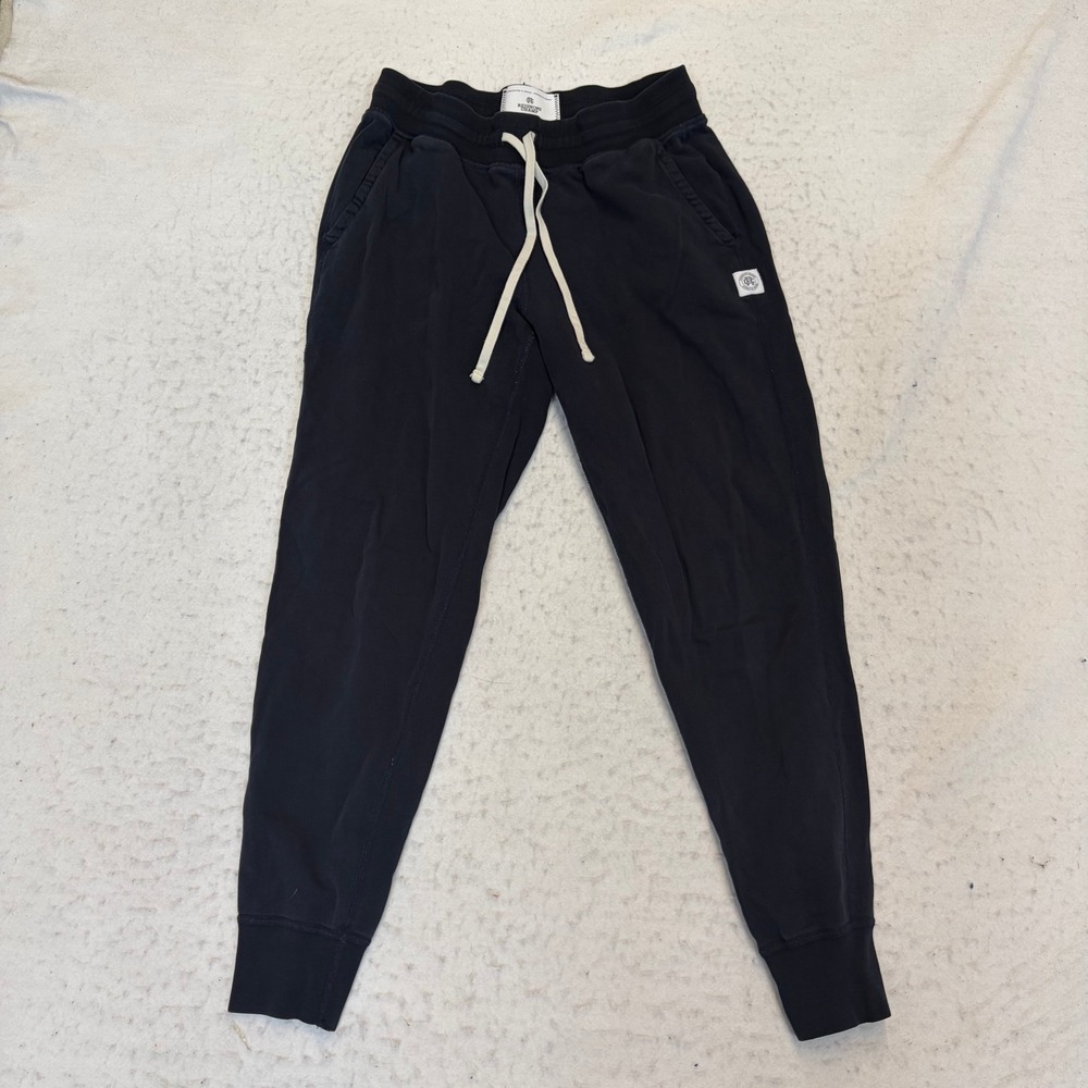 Reigning Champ Slim Sweatpants Mens Size Medium Black Cotton Fleece Joggers